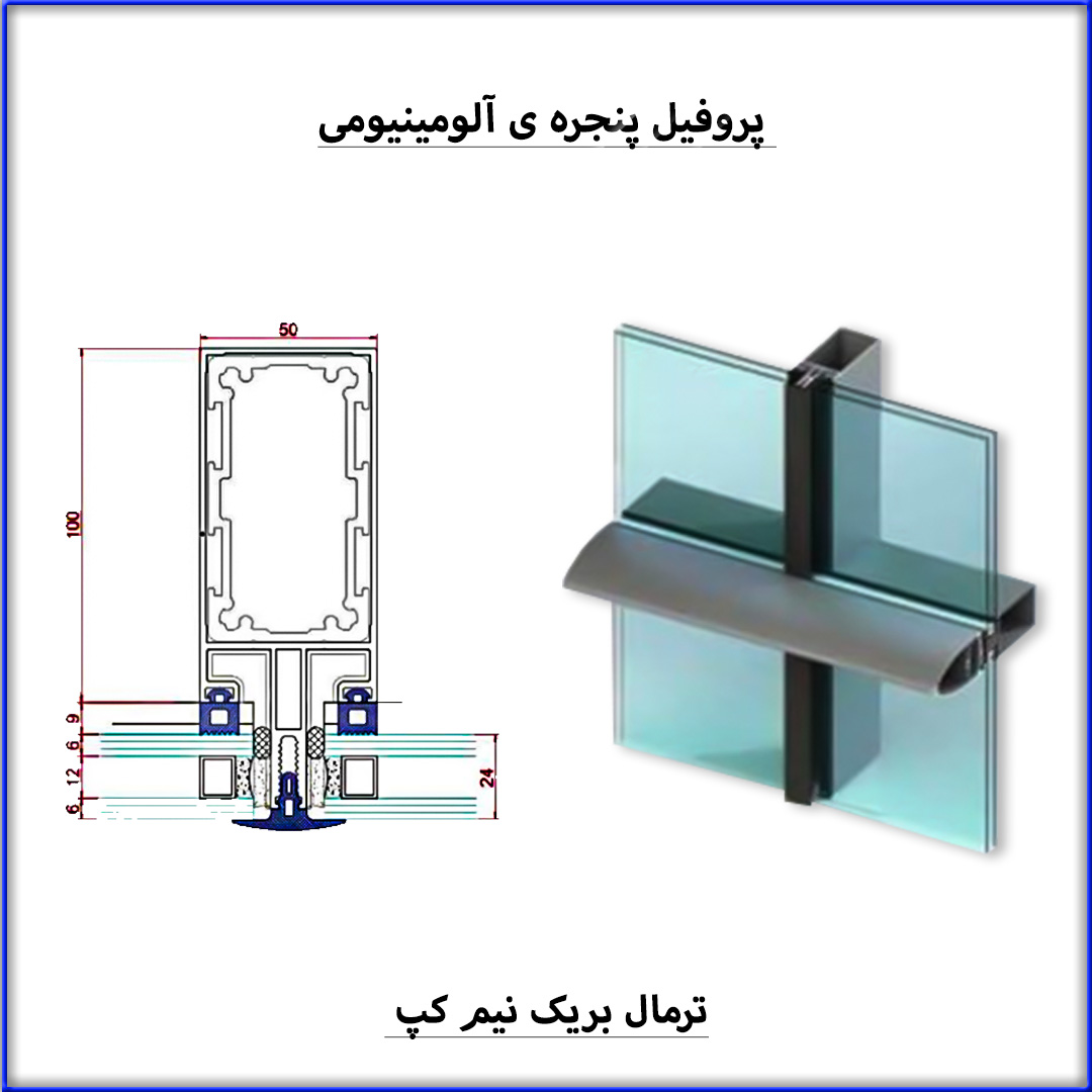 پروفیل پنجره آلومینیوم ترمال